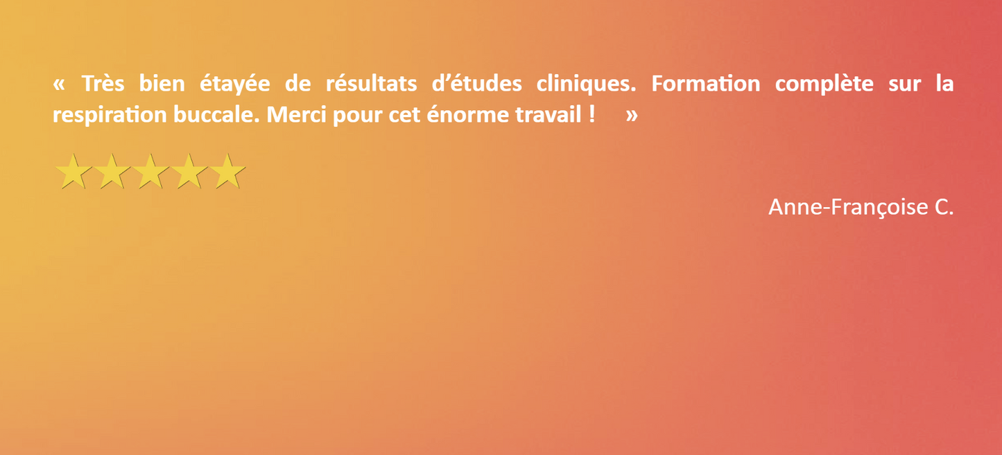 Everything you need to know about mouth breathing [August/September session] FRENCH